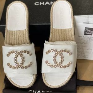 Chanel slides with crystals size 38 bnib